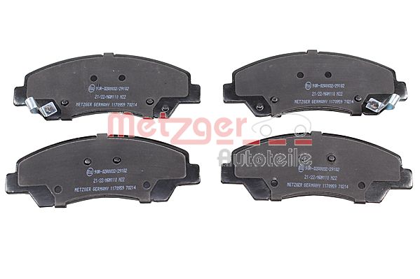 METZGER 1170959 Bremsbelagsatz, Scheibenbremse